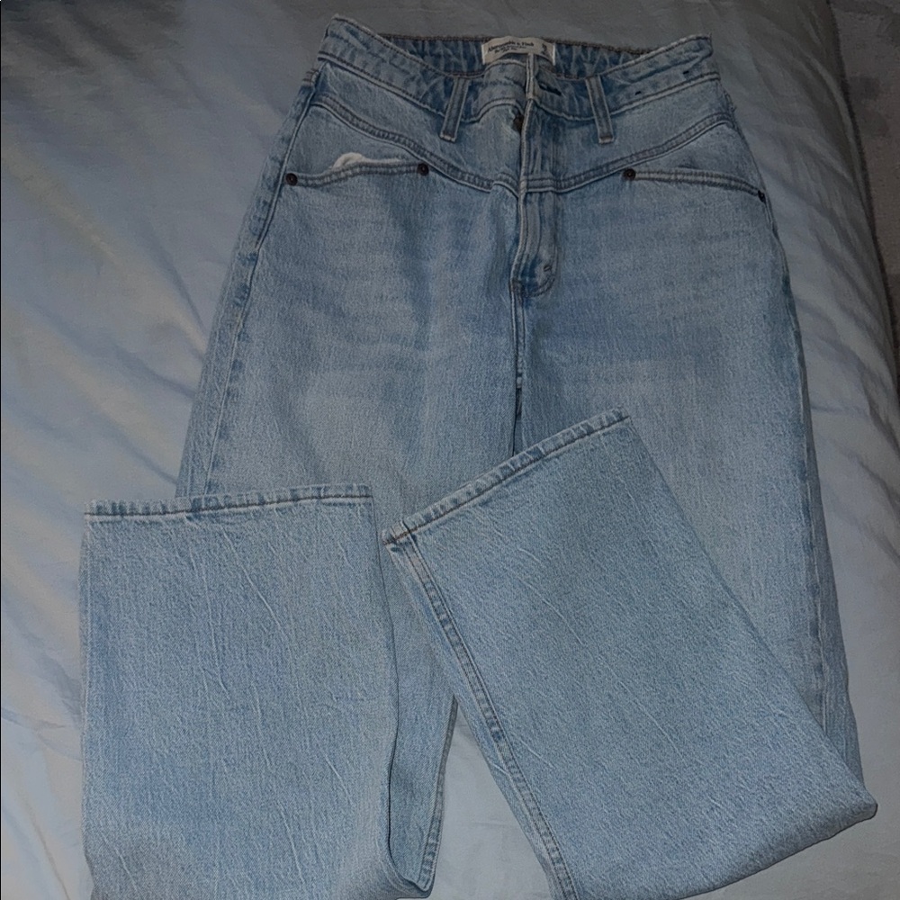 Abercrombie Curve Love Light Blue Denim Jeans